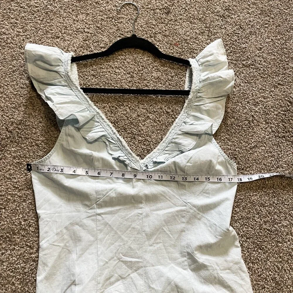 Free People Winona Denim Top Size Large
